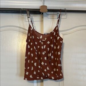 Women's Brown Patterned Top